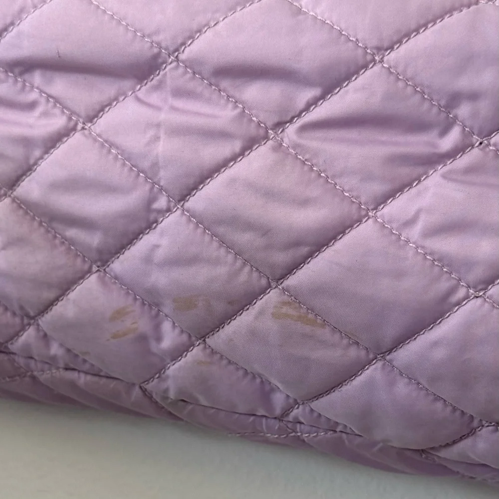 The North Face Girls Reversible Osito Fleece Jacket Purple & Lavender Quilted